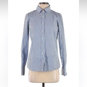 J. Crew Blue & White Striped Button Down Shirt